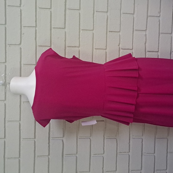 Ronnie Nicole Fucia Ruffle Business/Formal Dress. Size 12 NWOT - Picture 7 of 11